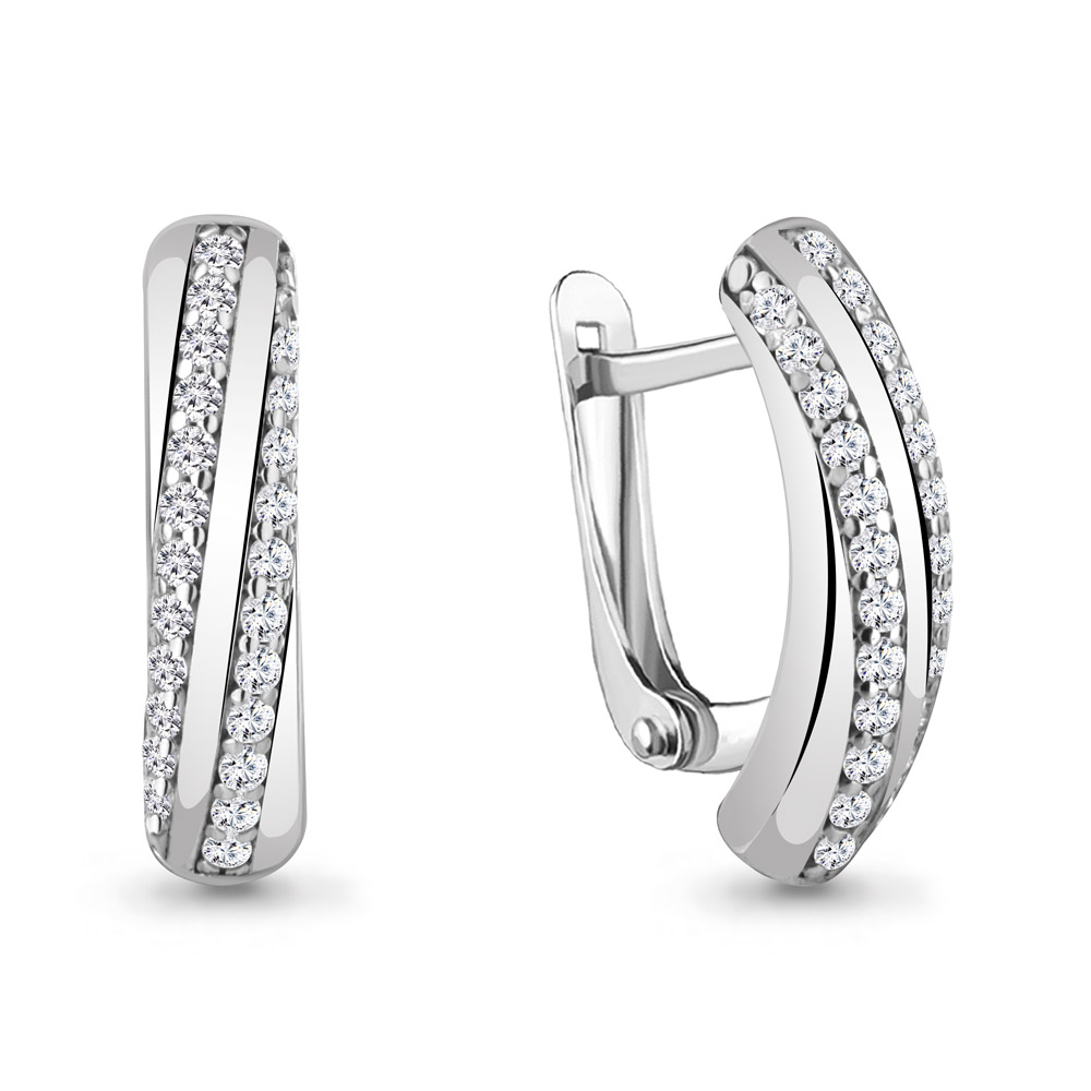 

Серьги из серебра с фианитом Aquamarine Aquamarine 49194А_925_р, 49194А_925_р