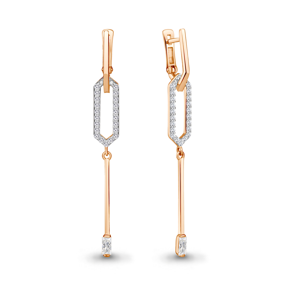 

Серьги из серебра с фианитом Aquamarine Aquamarine 49193А_925_з, 49193А_925_з