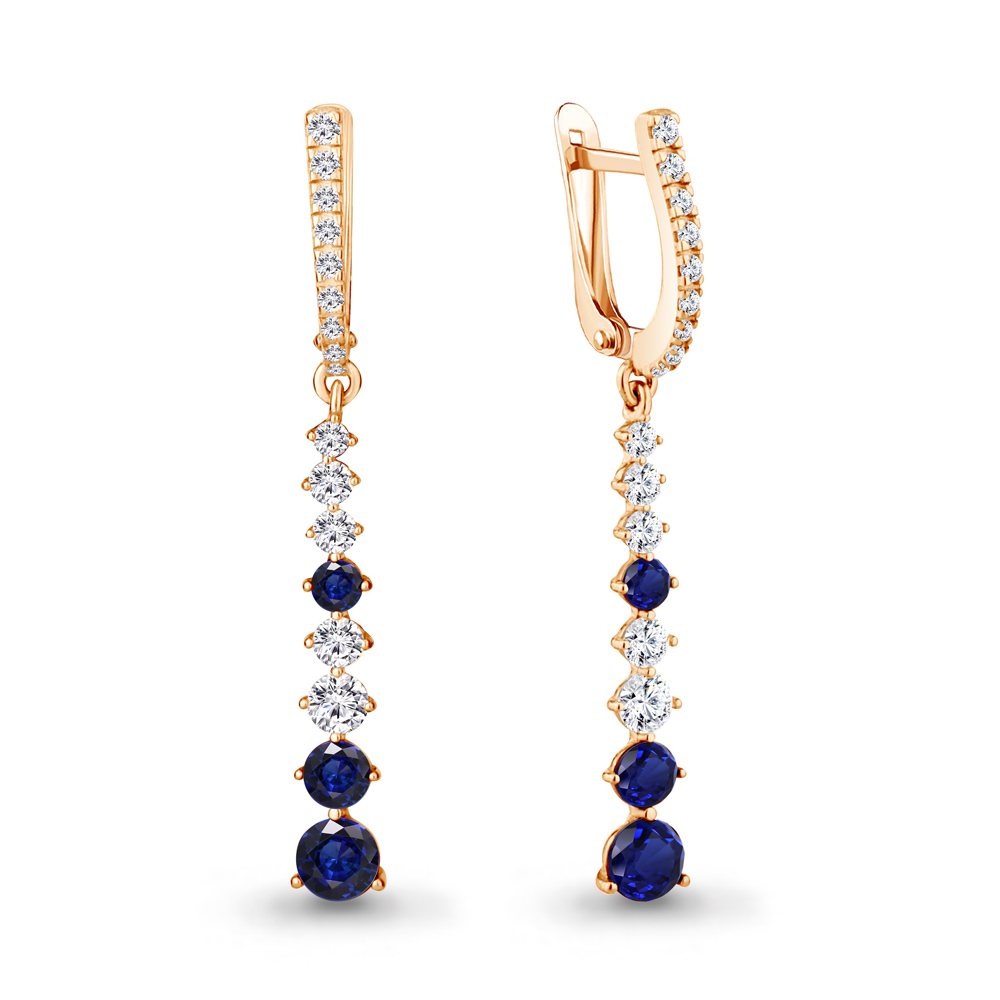 

Серьги из серебра с фианитом Aquamarine Aquamarine 49191АБ_925_з, 49191АБ_925_з