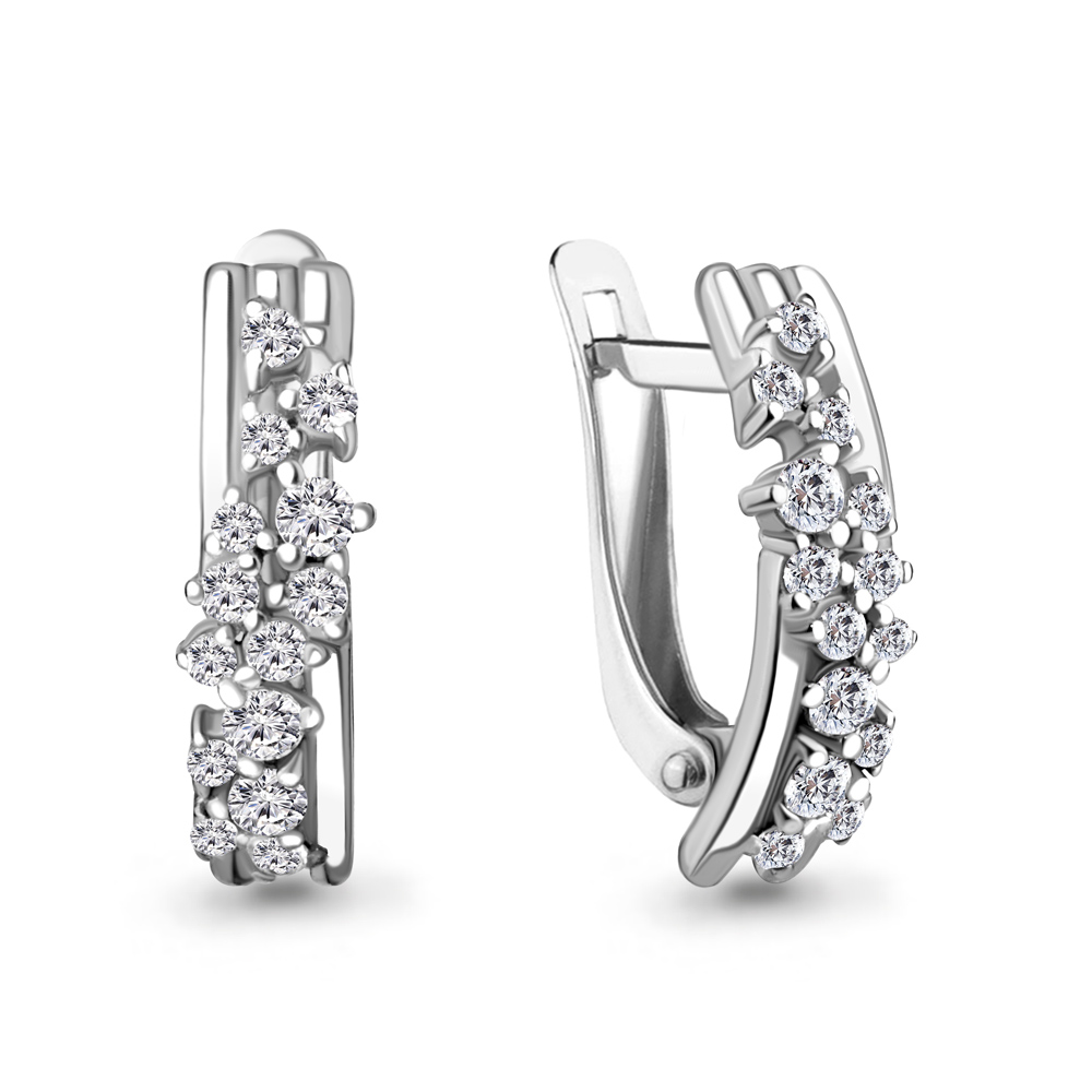 

Серьги из серебра с фианитом Aquamarine Aquamarine 49186А_925_р, 49186А_925_р