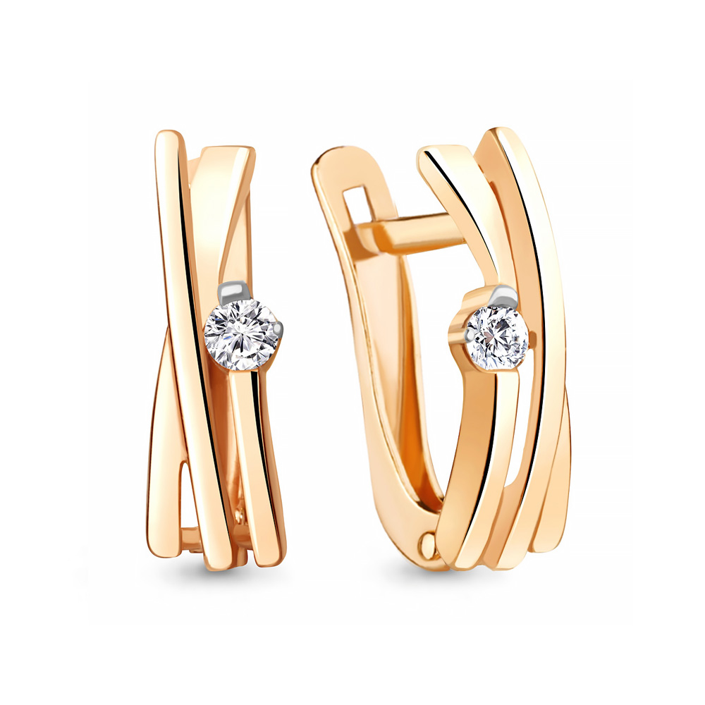 

Серьги из серебра с фианитом Aquamarine Aquamarine 49185А_925_з, 49185А_925_з
