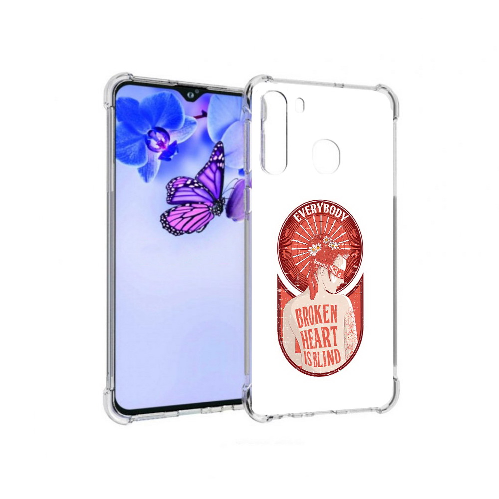 

Чехол MyPads Tocco для Samsung Galaxy A21 девушка разбитое сердце (PT226904.547.310), Прозрачный, Tocco