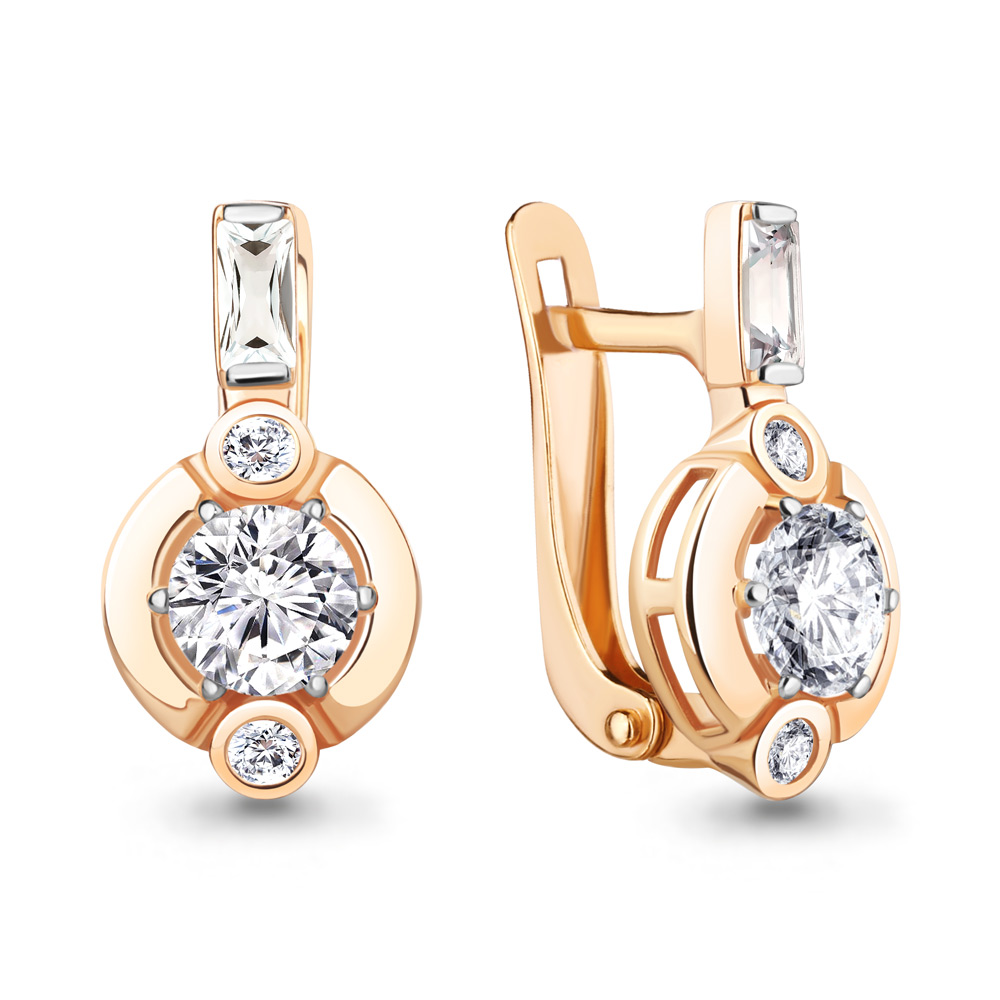 

Серьги из красного золота с фианитом Aquamarine Aquamarine 49178А_585_кз, 49178А_585_кз
