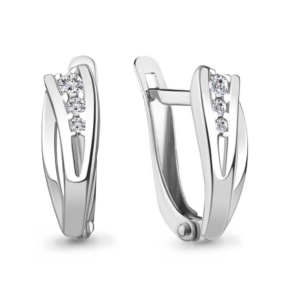 

Серьги из серебра с фианитом Aquamarine Aquamarine 49177А_925_р, 49177А_925_р