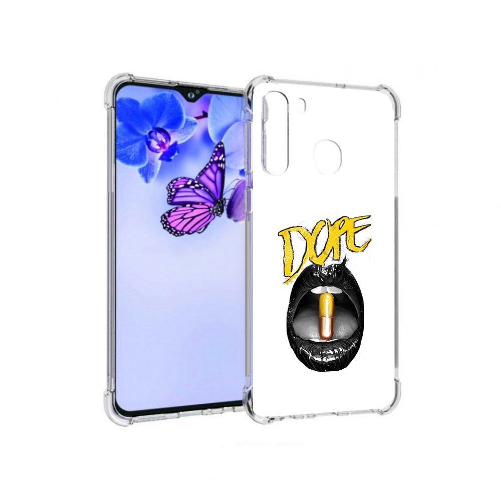 

Чехол MyPads Tocco для Samsung Galaxy A21 губы (PT226904.547.303), Прозрачный, Tocco