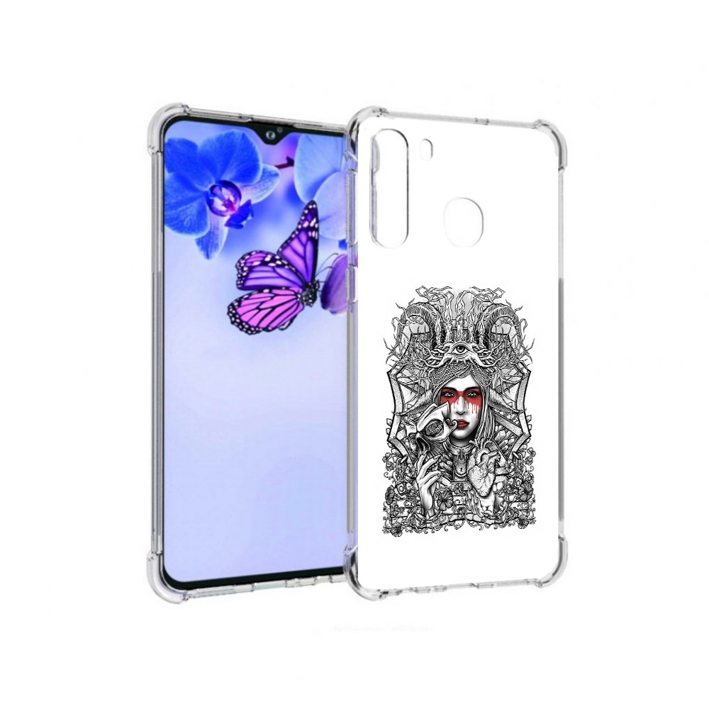 

Чехол MyPads Tocco для Samsung Galaxy A21 грусная девушка (PT226904.547.302), Прозрачный, Tocco