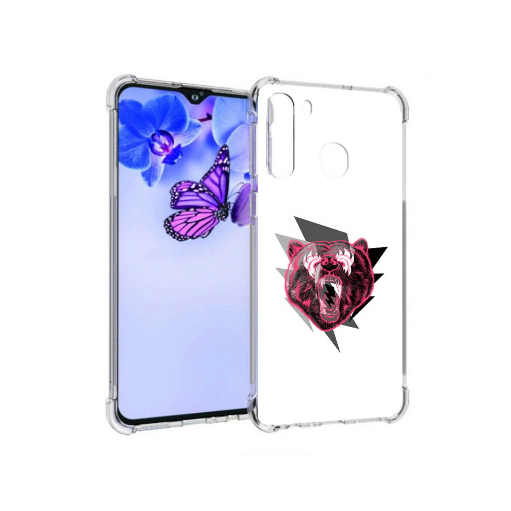 

Чехол MyPads Tocco для Samsung Galaxy A21 грозовой медведь (PT226904.547.301), Прозрачный, Tocco