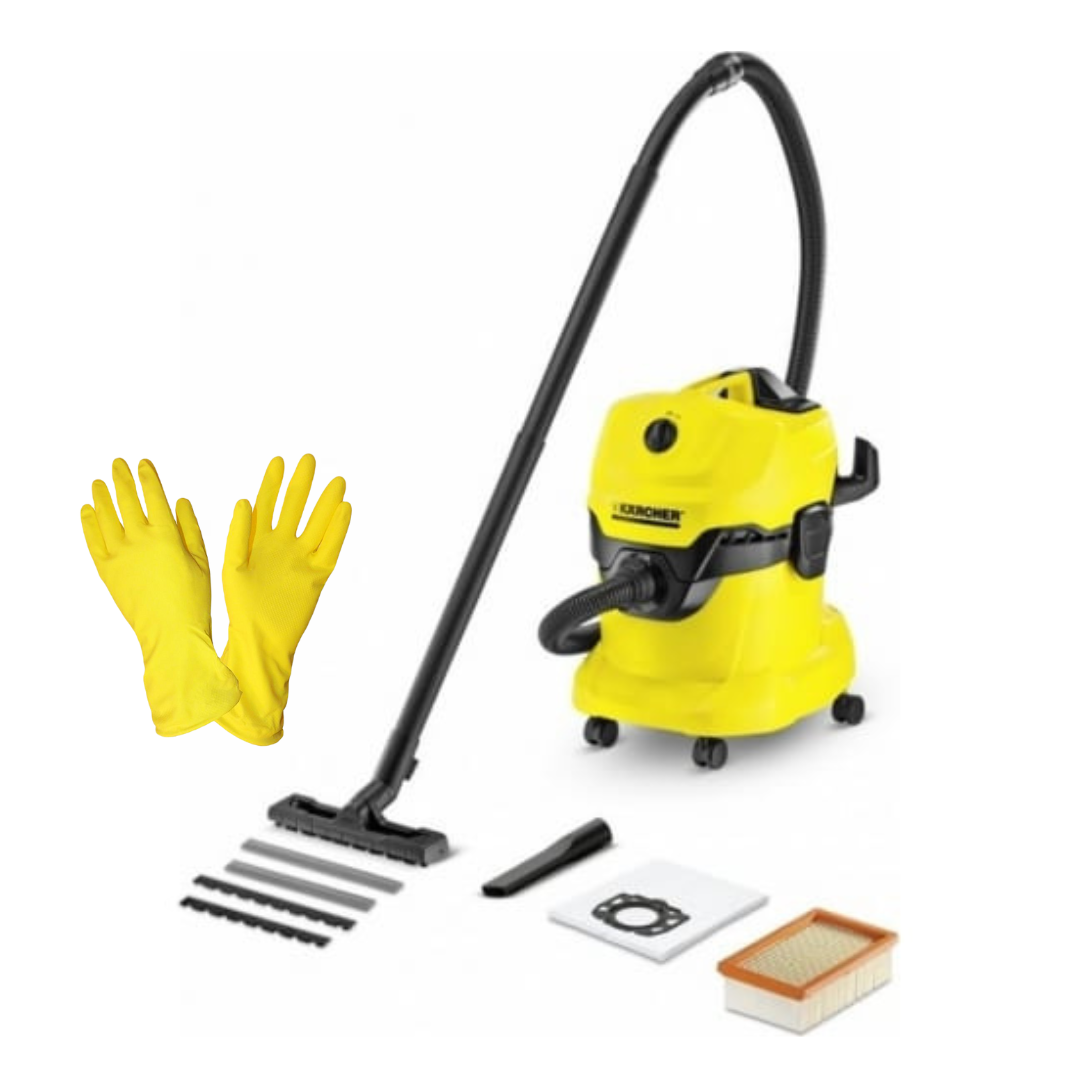 

Хозяйственный пылесос Karcher WD 4 V-20/5/22 1.628-201 + латексные перчатки, WD 4 V-20/5/22