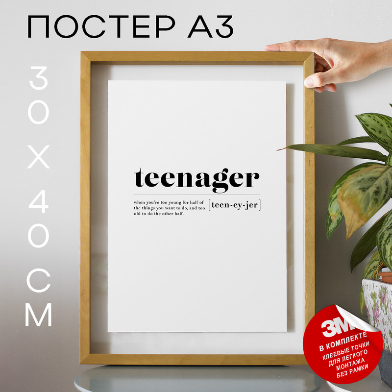 

Постер Teenager А3 DSP168054 30х40, рамка А3, DSP168054