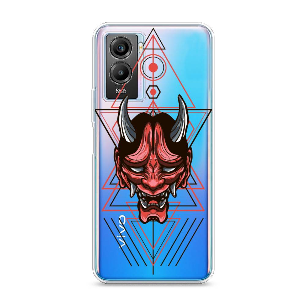 

Чехол на Vivo Y55s 5G "Hanya Oni mask", Серый;красный;черный, 266150-4