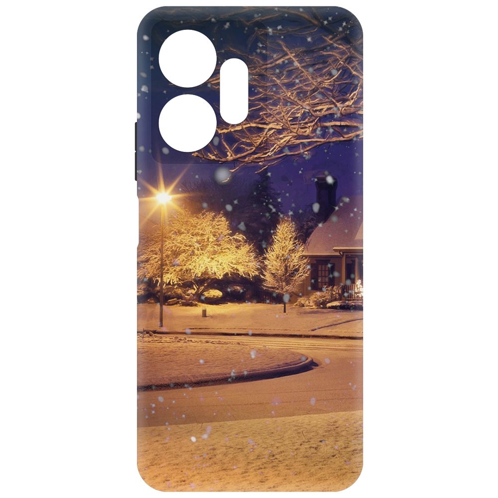 

Чехол-накладка Krutoff Soft Case Зимняя сказка для Infinix Zero 20 черный