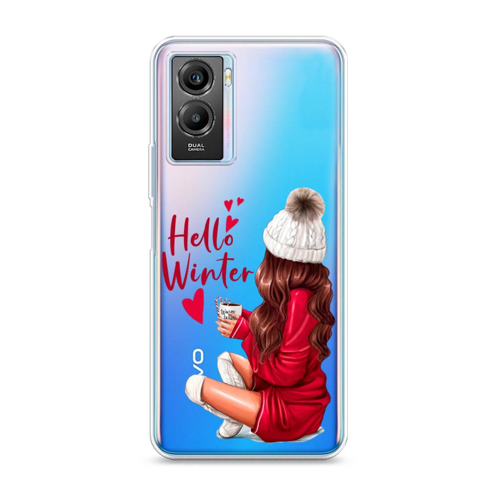 

Чехол на Vivo Y55s 5G "Hello winter", Красный;белый;коричневый, 266150-5