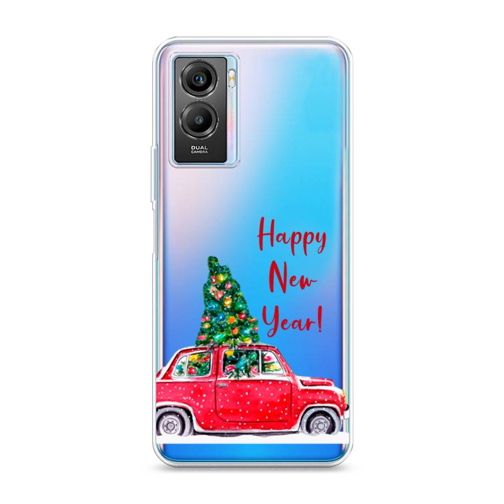 

Чехол на Vivo Y55s 5G "Happy New Year", Красный;зеленый, 266150-5