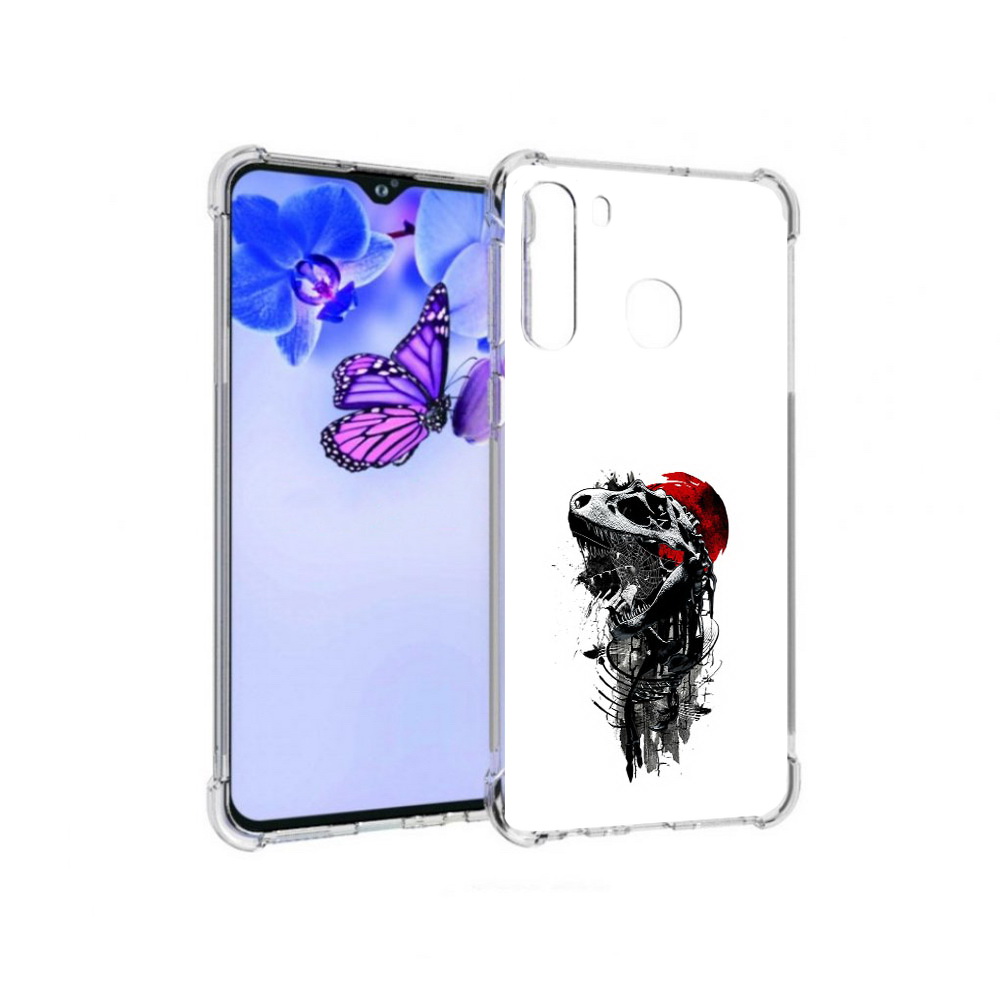 

Чехол MyPads Tocco для Samsung Galaxy A21 вымерший динозавр (PT226904.547.284), Прозрачный, Tocco