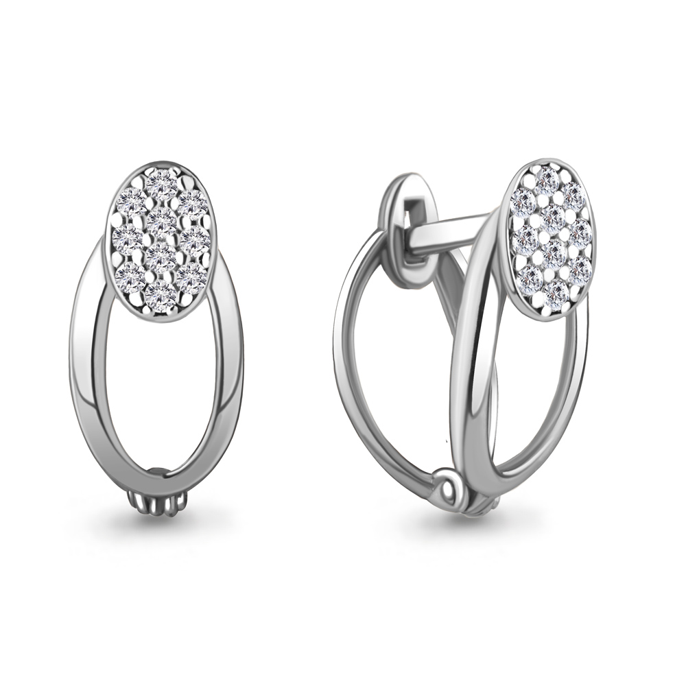 

Серьги из серебра с фианитом Aquamarine Aquamarine 49157А_925_р, 49157А_925_р