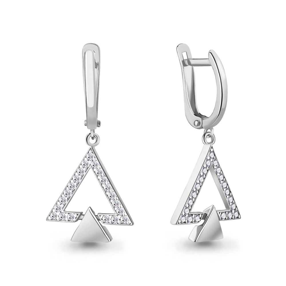 

Серьги из серебра с фианитом Aquamarine Aquamarine 49151А_925_р, 49151А_925_р