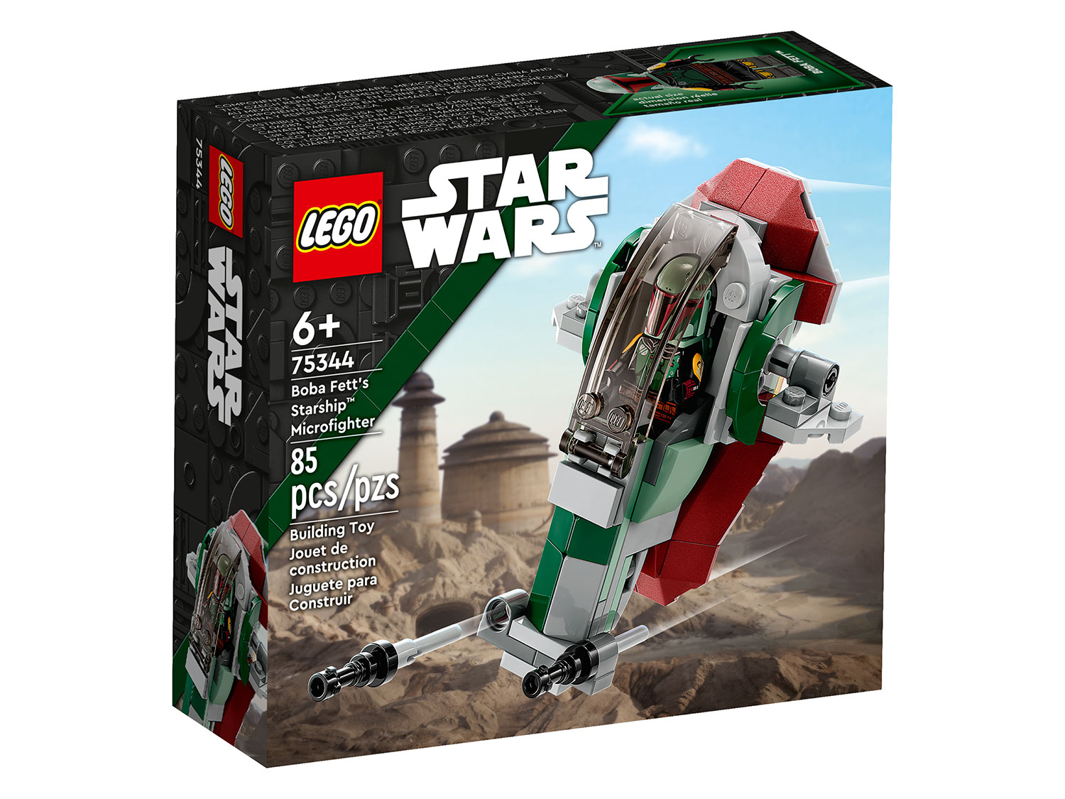 Конструктор Lego Star Wars 75344 Микрофайтер: Звездный корабль Бобы Фетта конструктор lego star wars микроистребитель имперский шаттл кренника 75163
