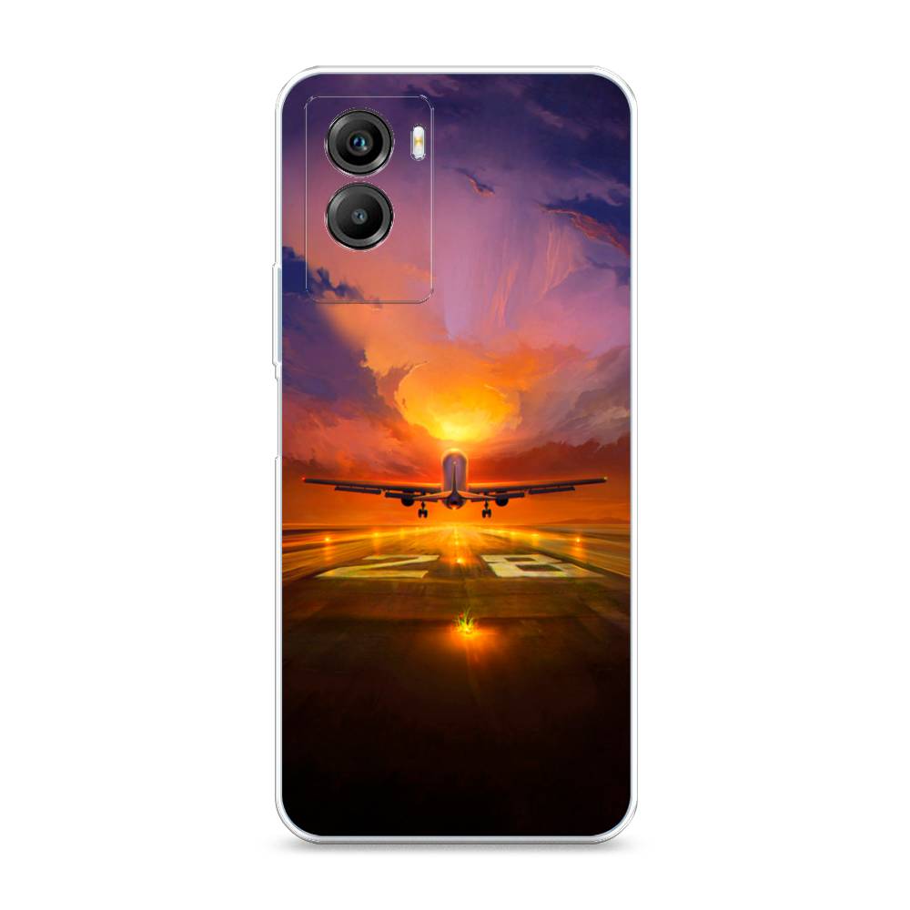 

Чехол на Vivo Y55s 5G "Самолет на посадке", Оранжевый;синий, 266150-6