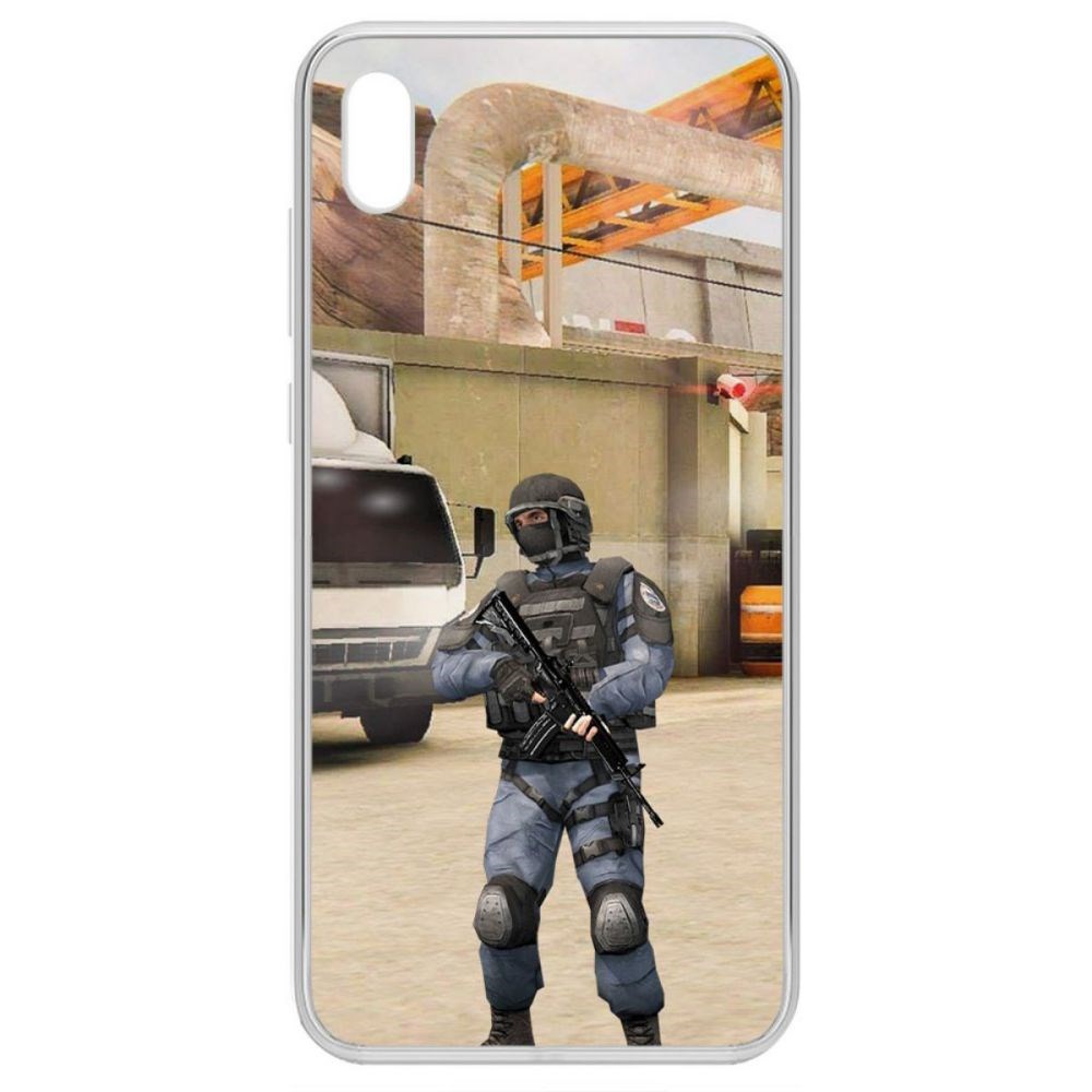 

Чехол-накладка Krutoff Standoff 2 - GIGN для Honor 8S, Прозрачный