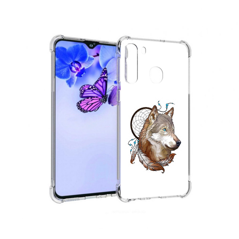 

Чехол MyPads Tocco для Samsung Galaxy A21 волк и ловец снов (PT226904.547.269), Прозрачный, Tocco