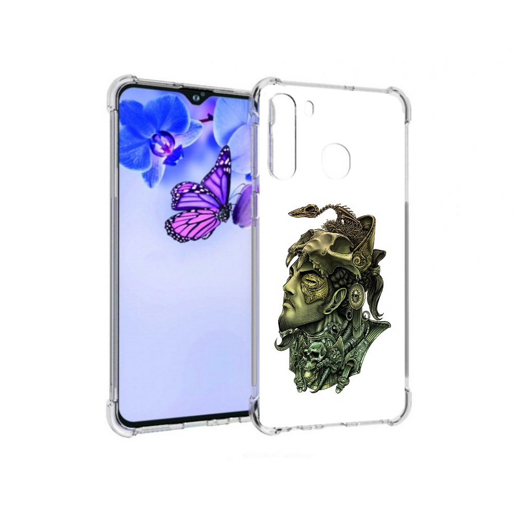 

Чехол MyPads Tocco для Samsung Galaxy A21 бронзовый воин (PT226904.547.248), Прозрачный, Tocco