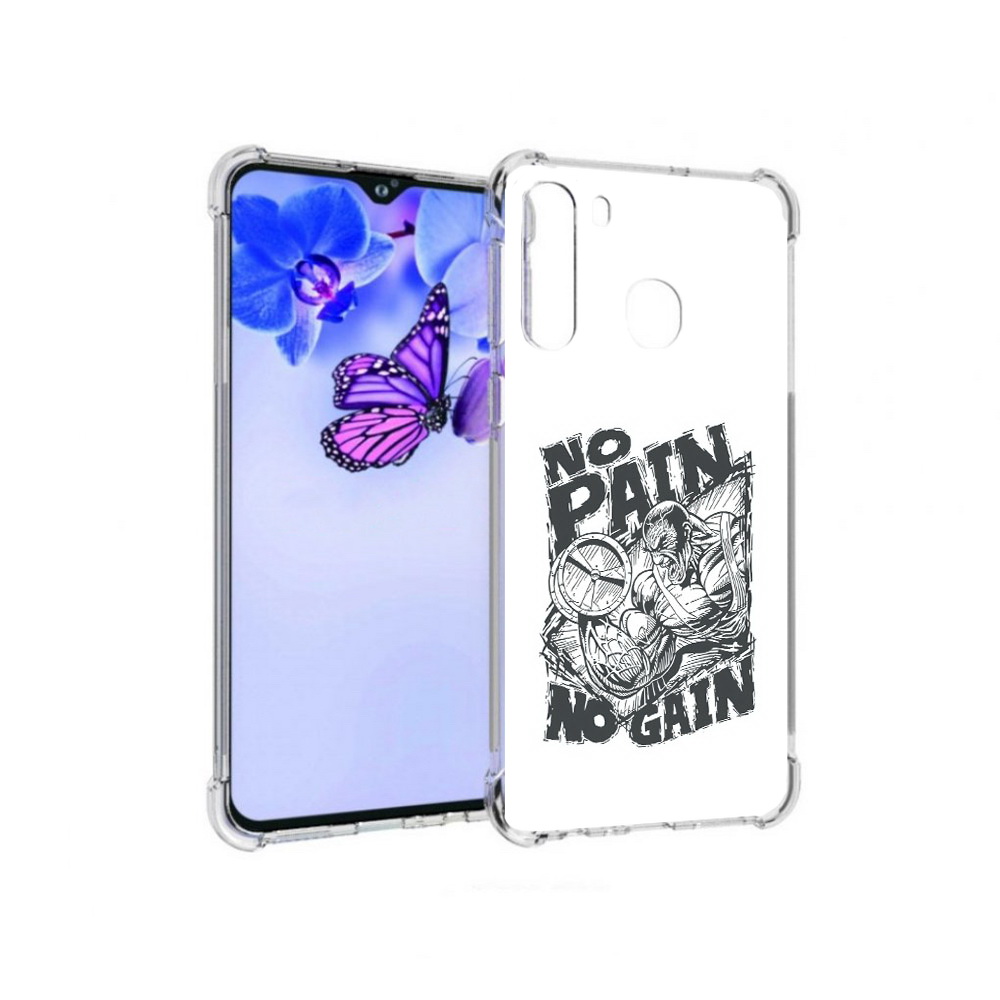 

Чехол MyPads Tocco для Samsung Galaxy A21 бодибилдинг тяжелая работа (PT226904.547.238), Прозрачный, Tocco