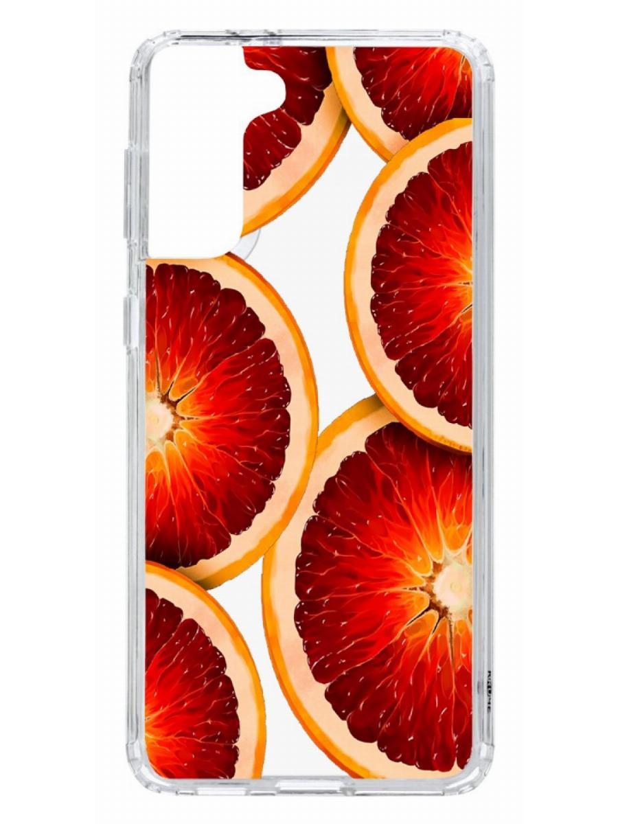 Чехол на Samsung Galaxy S21 Plus Kruche Print Orange