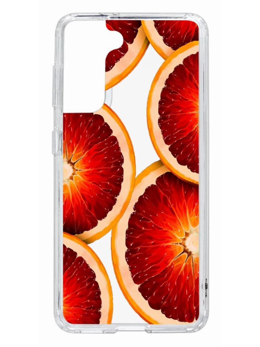 фото Чехол на samsung galaxy s21 kruche print orange кruче