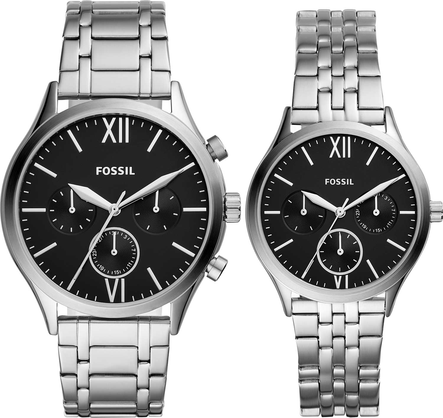 фото Комплект часов женский fossil bq2469set серебристый