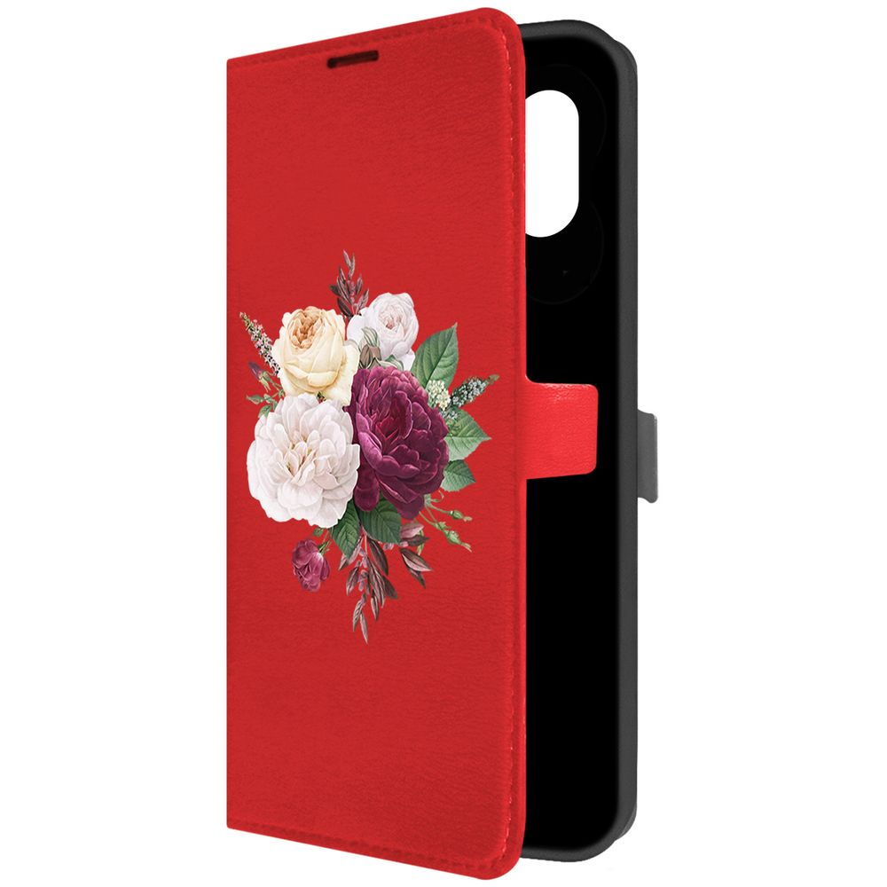 

Чехол-книжка Eco Book для Samsung Galaxy A04e (A042) Цветочная композиция (красный)