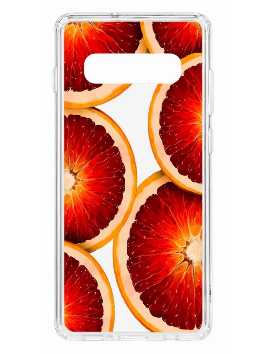 фото Чехол на samsung galaxy s10+ kruche print orange кruче