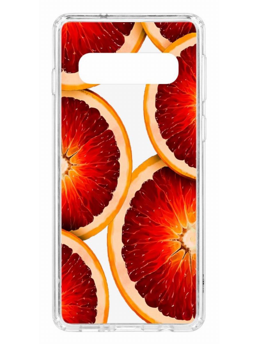 фото Чехол на samsung galaxy s10 kruche print orange кruче