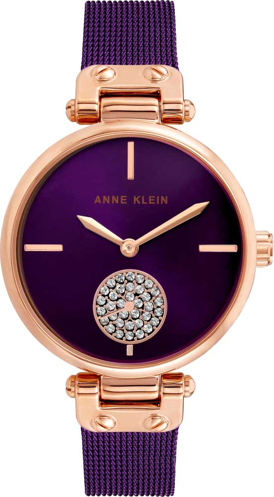 фото Наручные часы женские anne klein 3000rgpr фиолетовые