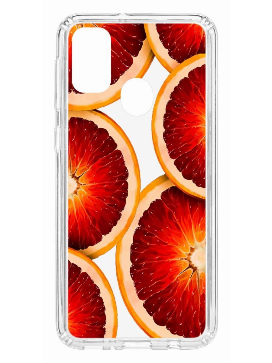 Чехол на Samsung Galaxy M30S Kruche Print Orange