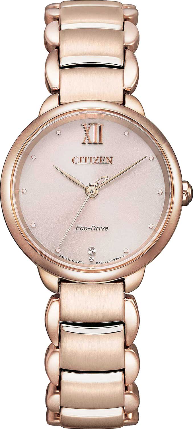 фото Наручные часы женские citizen em0922-81x золотистые