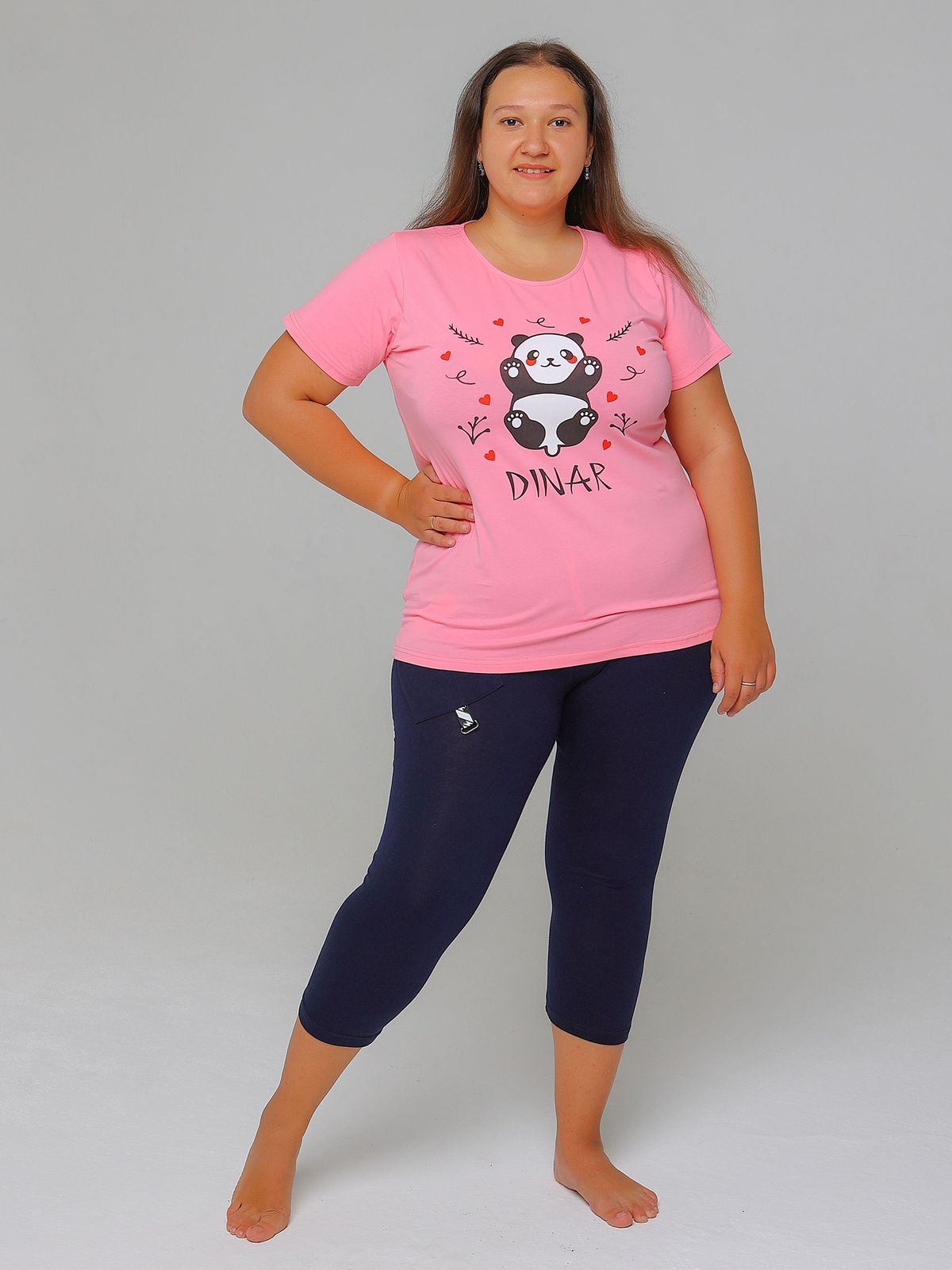 

Пижама женская DINAR 6444-01 розовая 56 RU, 6444-01