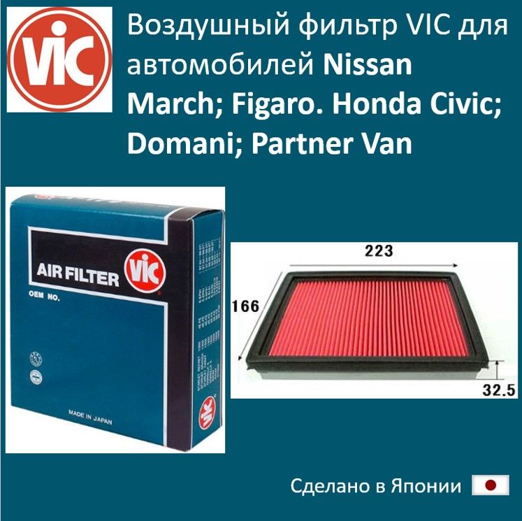 Фильтр воздушный двигателя VIC VIC_AN202V