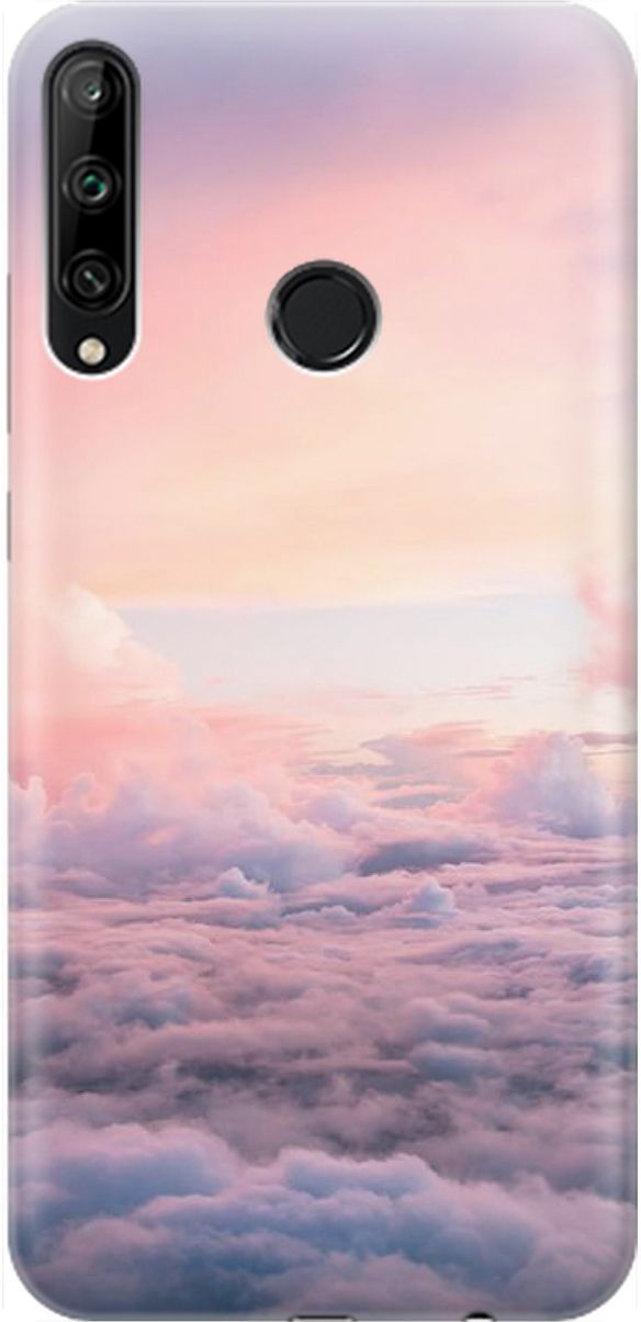 

Чехол на Honor 9C/Huawei P40 Lite E "Высоко над облаками", Фиолетовый;розовый, 1469