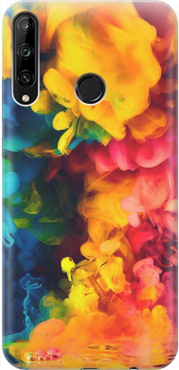 

Чехол на Honor 9C/Huawei P40 Lite E "Красочное буйство", Желтый;розовый, 1469
