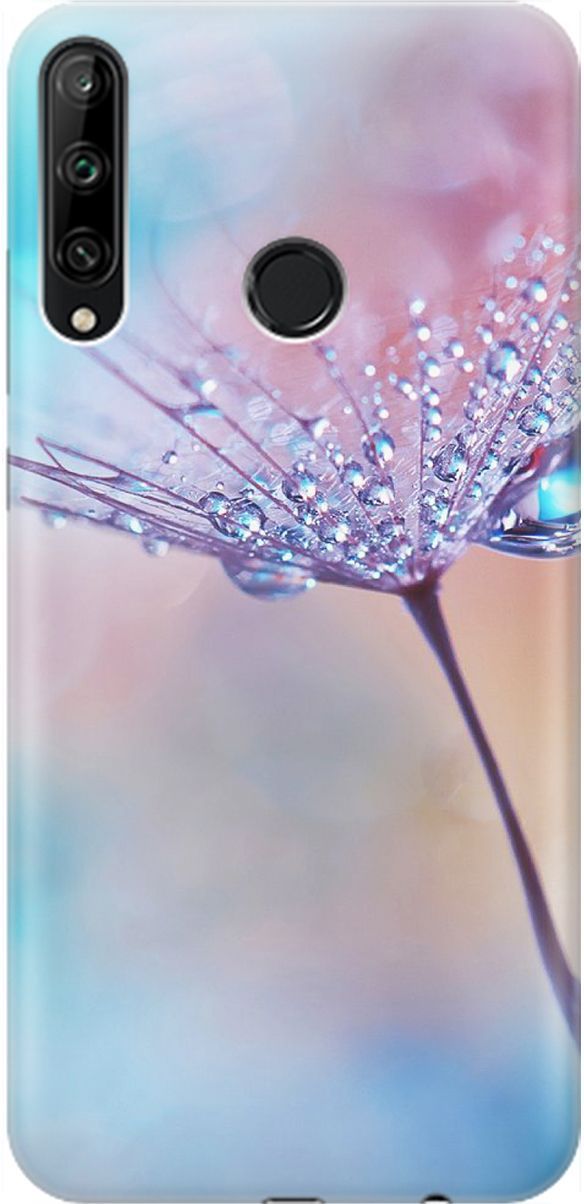 

Чехол на Honor 9C/Huawei P40 Lite E "Капелька на одуванчике", Голубой;розовый, 1469