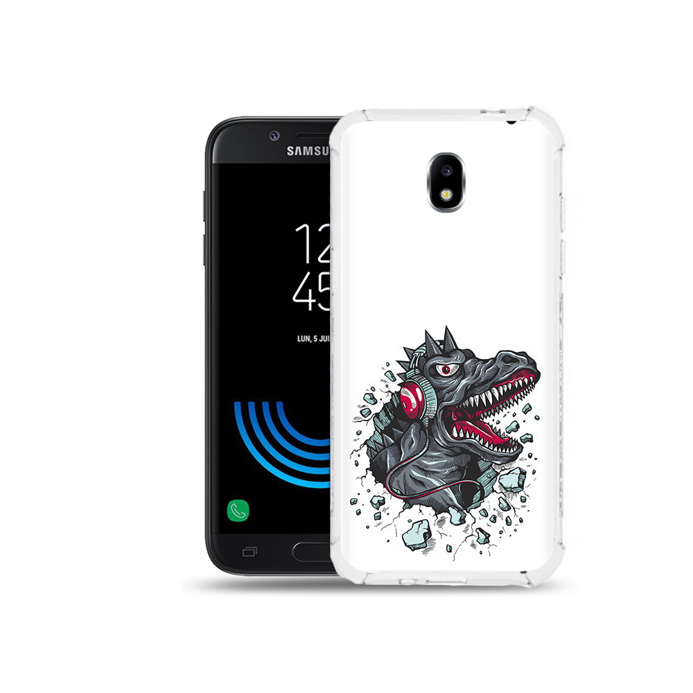 

Чехол MyPads Tocco для Samsung Galaxy J5 (2017) Нарисованный динозавр в наушниках, Прозрачный, Tocco