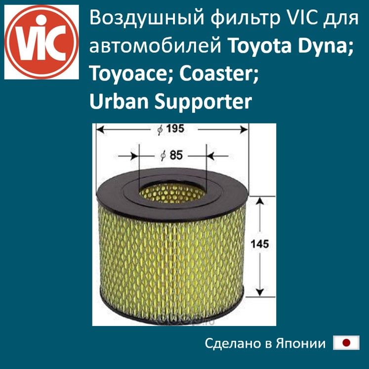 

Фильтр воздушный двигателя VIC VIC_A1005, A1005