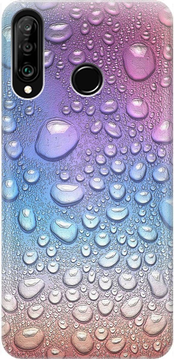 

Чехол на Honor 20 Lite/20s/Huawei P30 Lite "Множество капель", Синий;фиолетовый, 1465