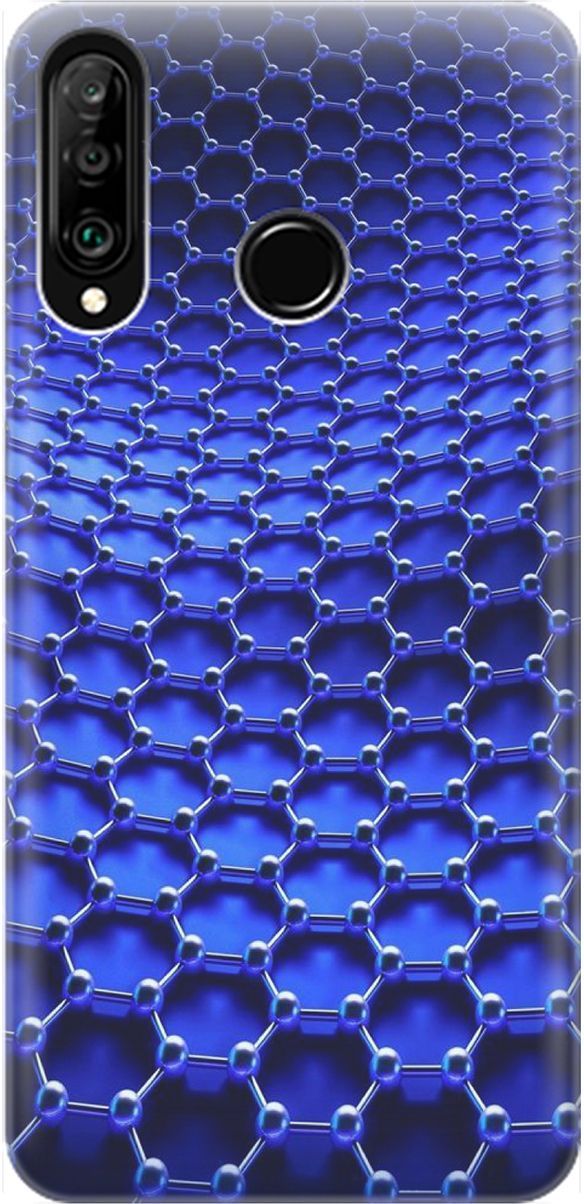 

Чехол на Honor 20 Lite/20s/Huawei P30 Lite "Молекулярная цепь", Синий;черный, 1465
