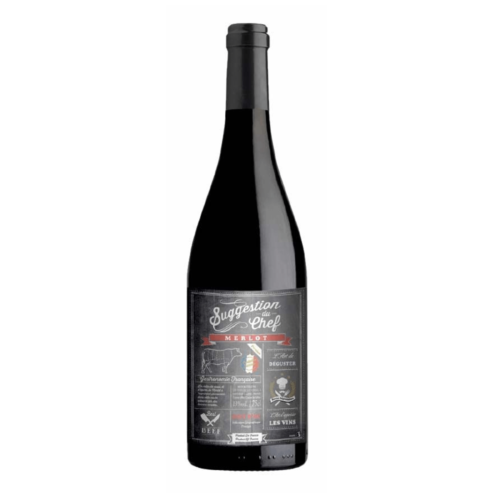 

Вино Suggestion du Chef Merlot красное сухое 13% 0,75 л Франция