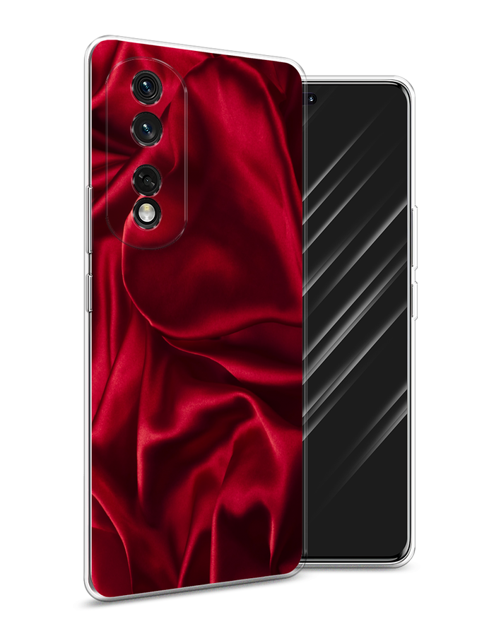 

Чехол Awog на Honor 80 Pro "Текстура красный шелк", 6120450-3
