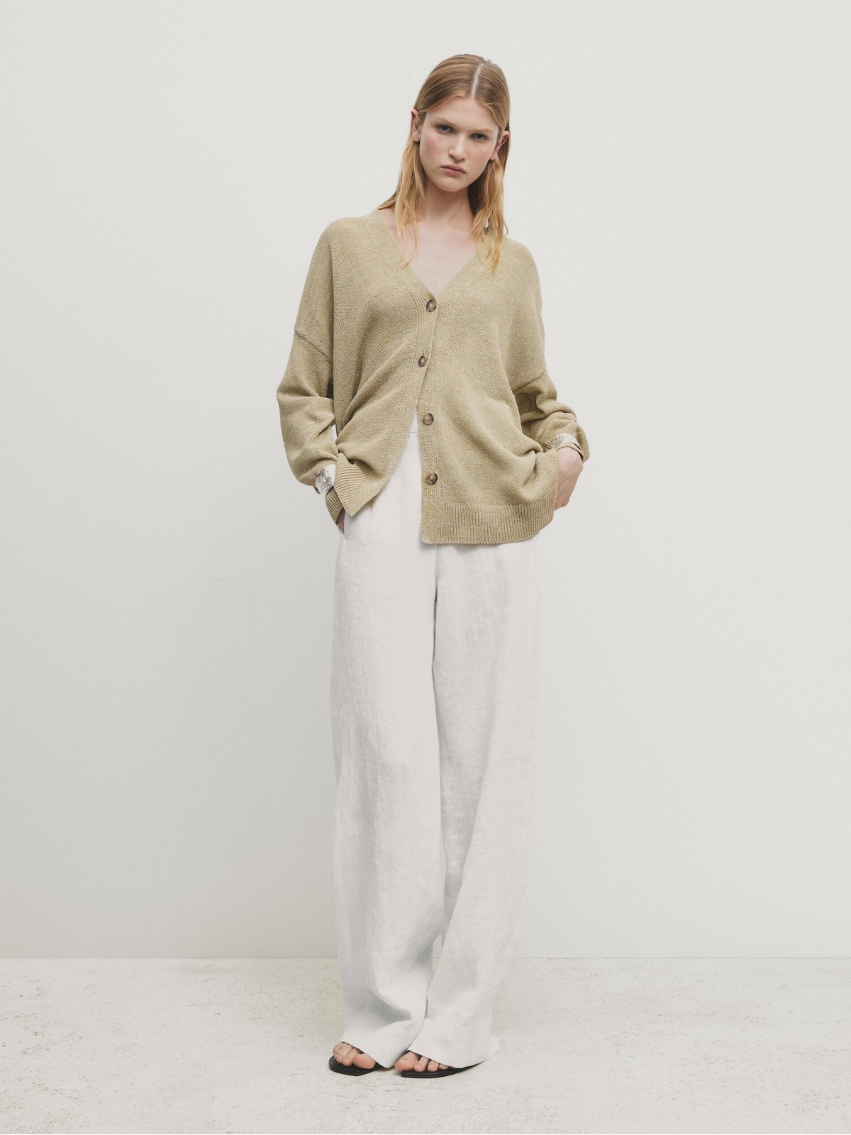 

Кардиган женский Massimo Dutti 5664/587-I2024 зеленый M, 5664/587-I2024