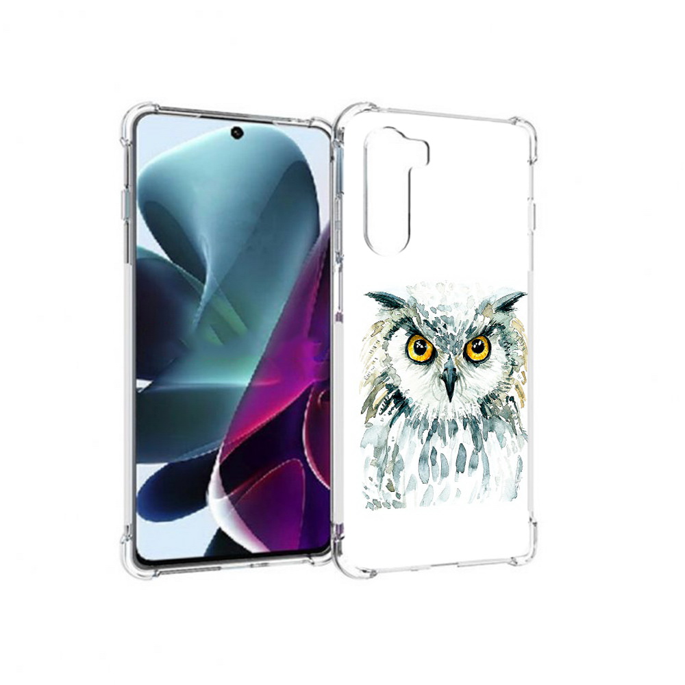 

Чехол MyPads Tocco для Motorola Moto G200 Серьезная сова (PT227076.355.156), Прозрачный, Tocco