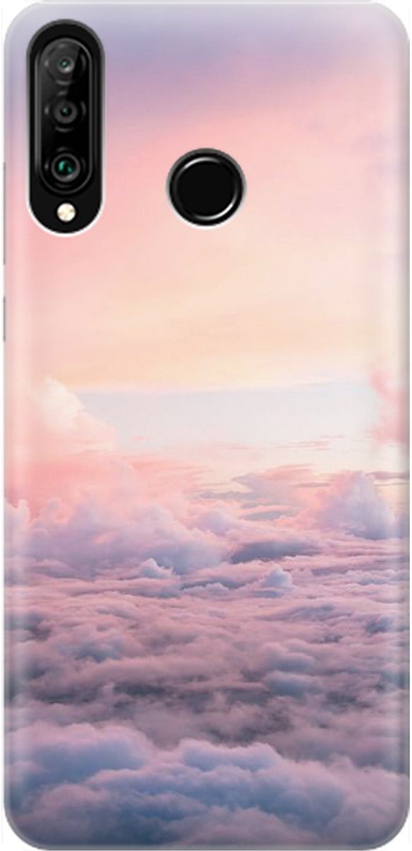 

Чехол на Honor 20 Lite/20s/Huawei P30 Lite "Высоко над облаками", Фиолетовый;розовый, 1465