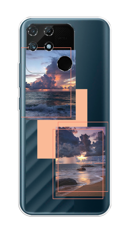 

Чехол на Realme Narzo 50A "Sky collage", Розовый;прозрачный;синий, 258450-1